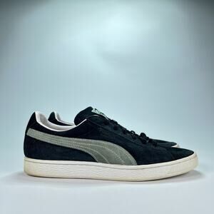 Puma Suede Classic Black Gray Casual Sneakers Lace Up 35263403 Men's Size 10.5